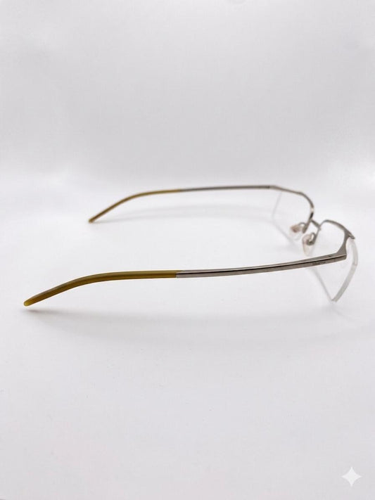 Gafas de Metal sin Montura Estilo Profesional con Patillas de Color