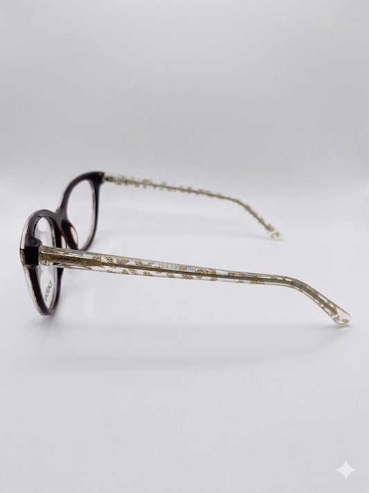 Montura Bebe Eyewear – Cat-Eye Elegante con Destellos Dorados