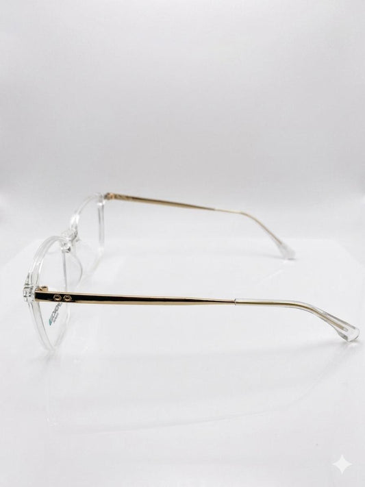Lentes Limoncello Eyewear – Armazón Transparente con Varillas Doradas