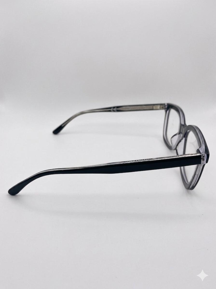 Gafas de Vista Maui Jim – Diseño Cuadrado Premium en Acetato Negro y Transparente