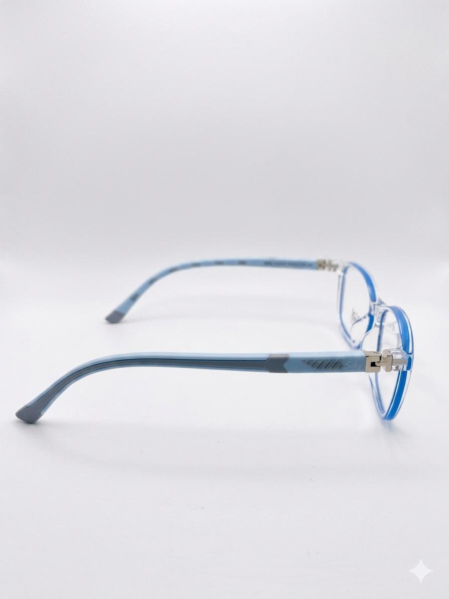 Lentes Ópticos Suky Eyewear – Marco Transparente con Detalles Azul Celeste (Infantil/Juvenil)