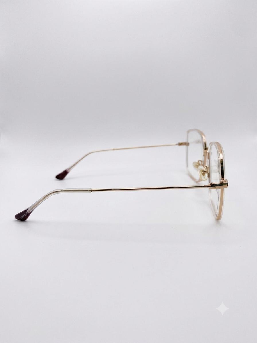 Lentes Ópticos Limoncello TR87174 – Estilo Cuadrado Soft en Oro Rosa y Transparente
