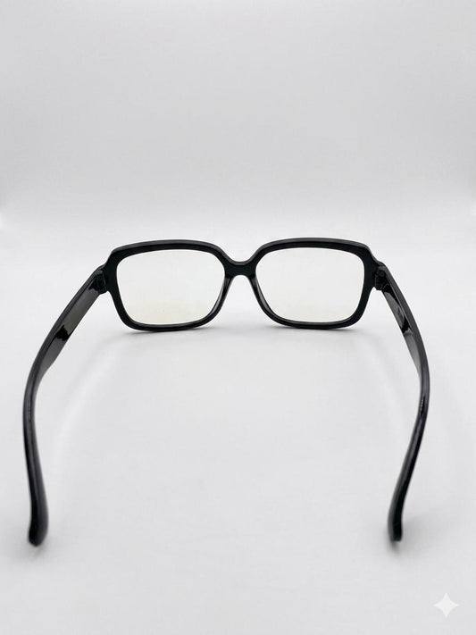 Gafas de Descanso Unisex con Filtro de Luz Azul – Montura Cuadrada de Pasta Negra Estilo Retro Casual