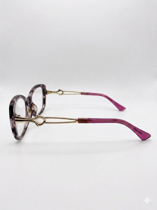 Lentes Ópticos de Carey Púrpura con Va