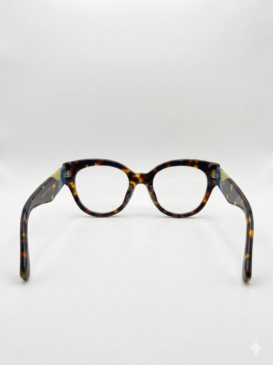 Gafas de Vista Cat-Eye Modernas en Carey con Varillas Multicolor Geométricas