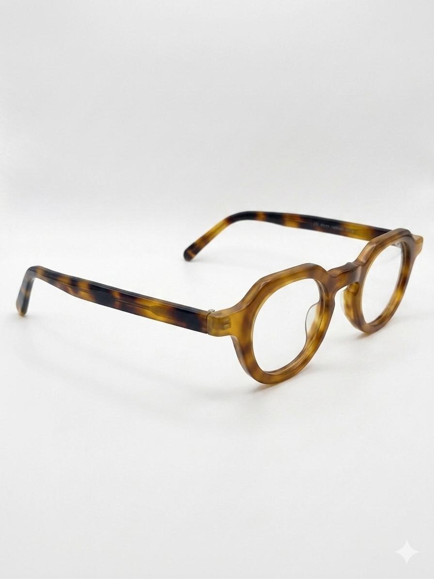 Mérida Tortoise – Armazón Oftálmico Unisex de Acetato Hexagonal/Redondo