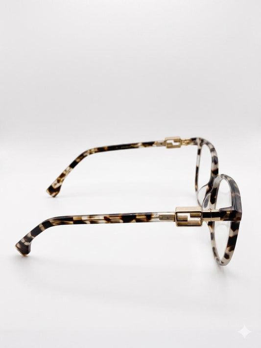 Gafas Oftálmicas Fendi - Montura de Carey con Detalles Dorados