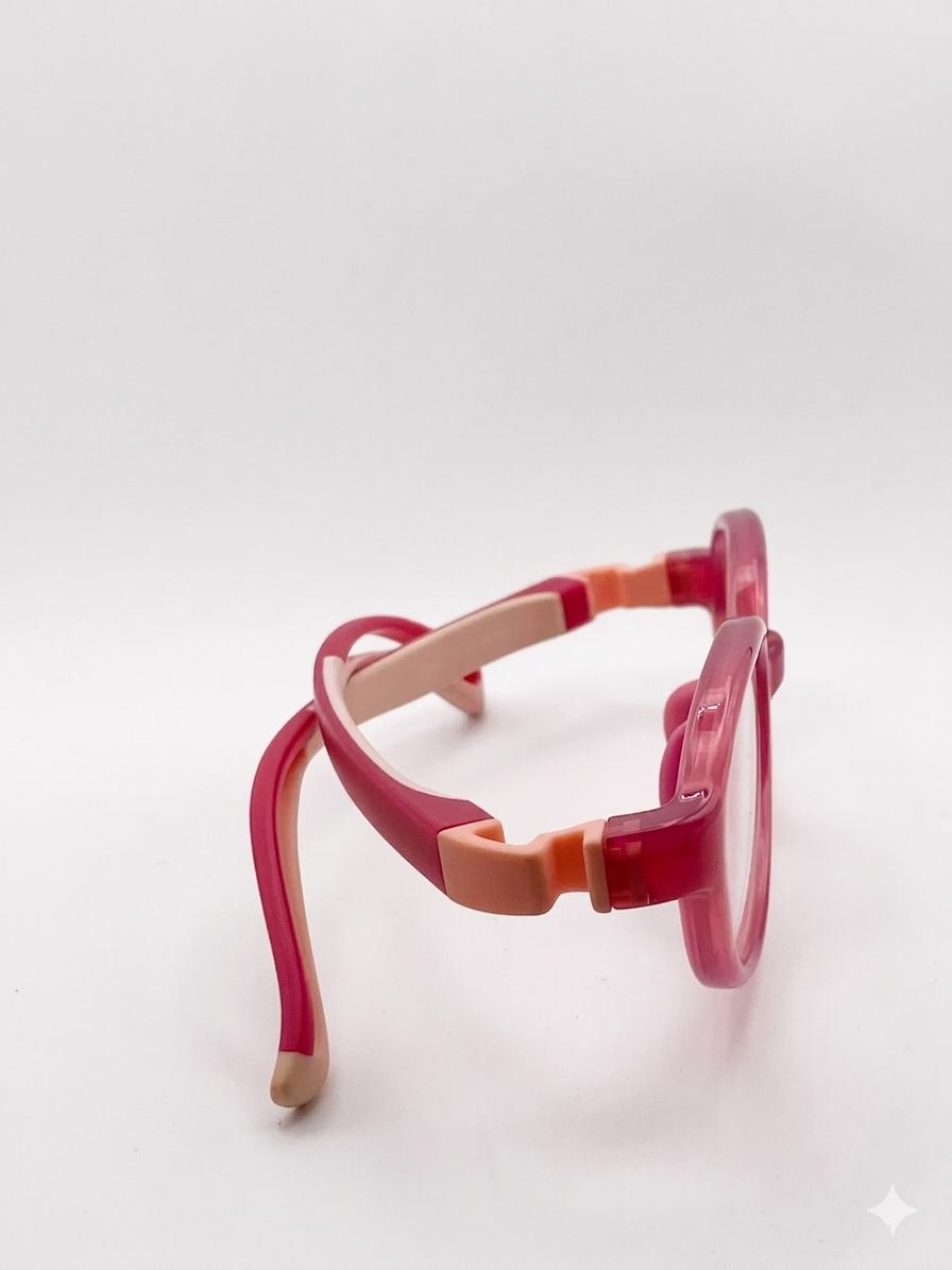 Gafas Infantiles Flexibles "voir plus" – Montura Ovalada Color Rosa/Fucsi