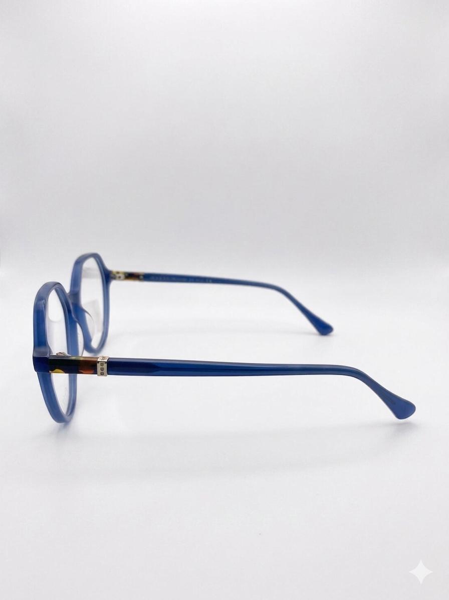 Montura Thema – Elegancia Geométrica en Azul