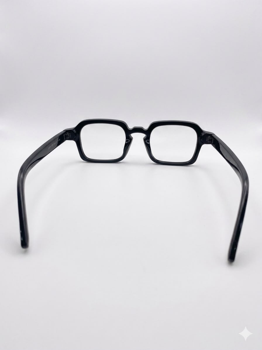 Gafas de diseño cuadrado con montura negra