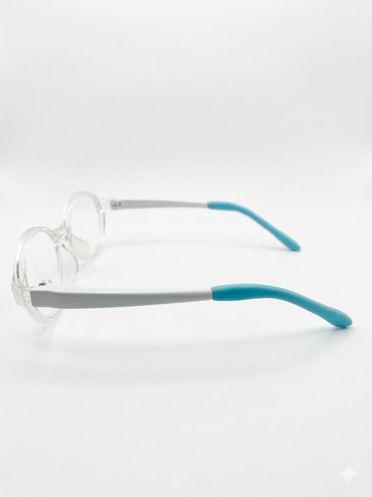 Lentes Oftálmicos Infantiles "Voir Plus" con Varillas Flexibles (Transparentes/Azules