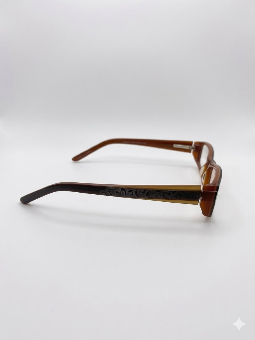 Gafas graduadas infantiles estilo carey con diseño lateral grabado