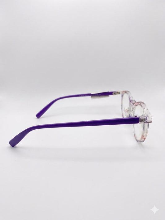 Gafas de lectura con montura redonda y diseño estampado