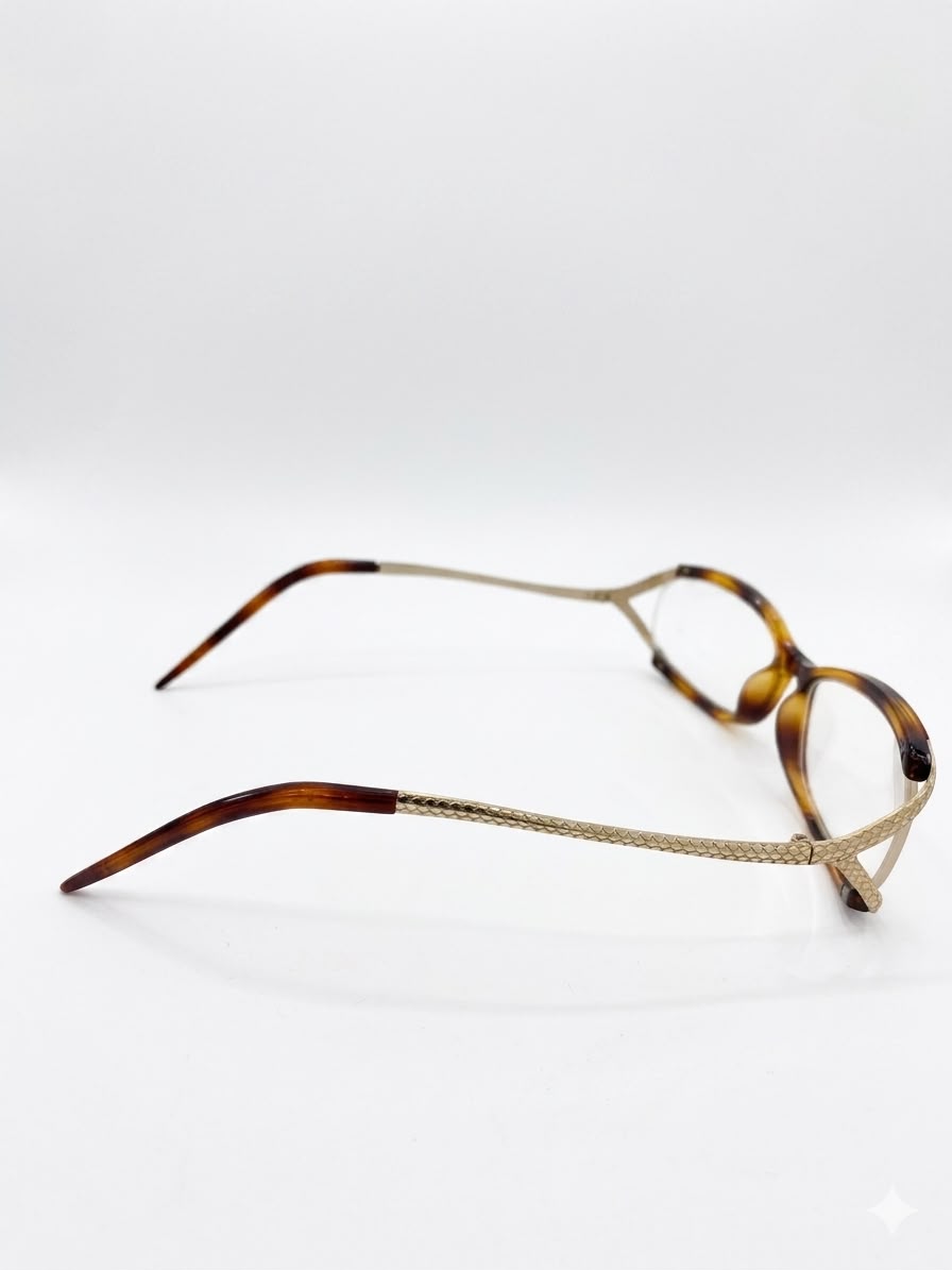 Lentes de Medida Roberto Cavalli – Marco de Carey y Dorado con Patrón de Serpiente