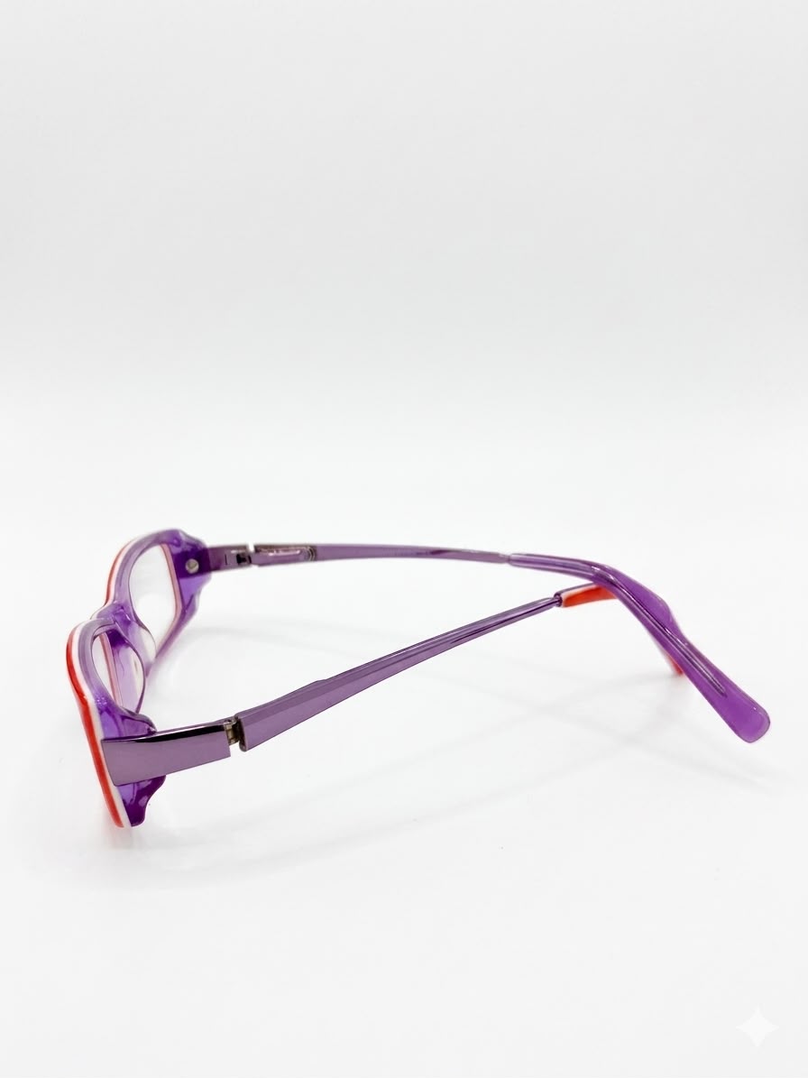 Gafas infantiles Mimito: Diseño bicolor (rojo y morado)