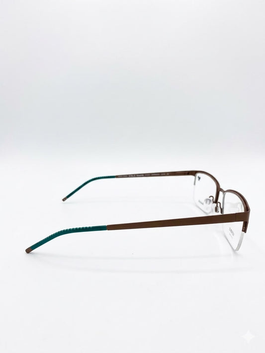 Armazón Oftálmico Cole Haan – Diseño "Flexible Bridge" en Color Café y Verde