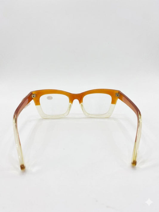 Gafas de lectura con diseño bicolor estilo vintage.