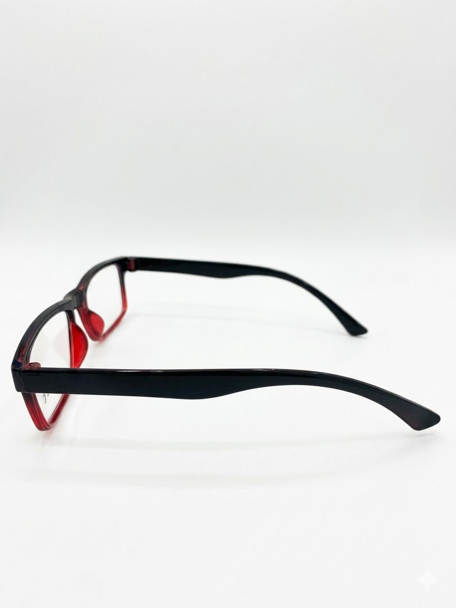 Gafas de lectura bicolor (Negro/Rojo) de alta calidad