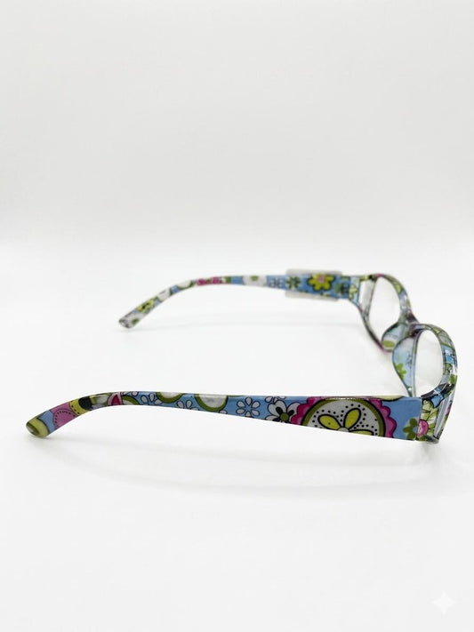 Gafas de lectura con diseño floral multicolor