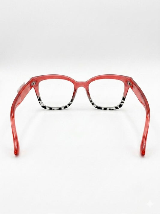 Gafas Ópticas Elegantes - Estilo Degradado con Detalles en Animal Print