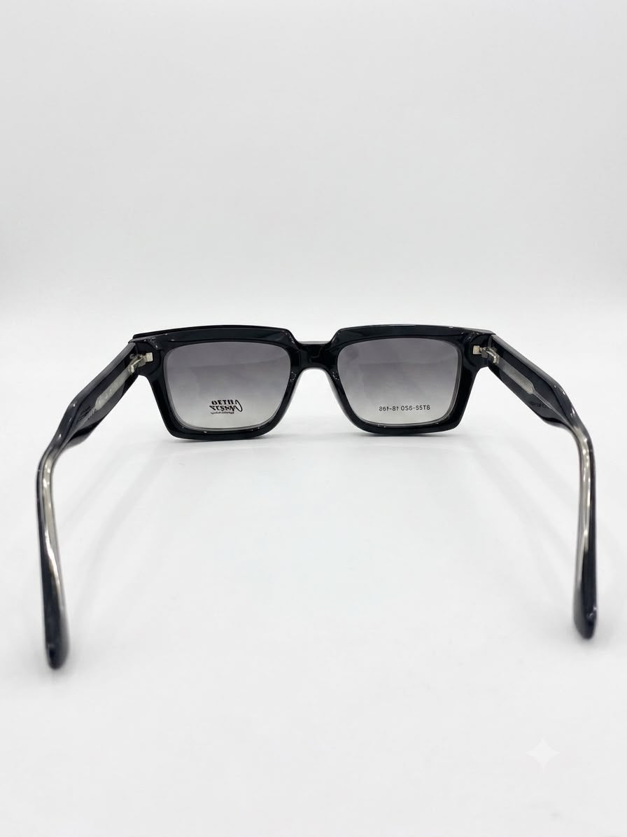Gafas de Sol Otto Capuzzo - Marco Grueso Negro Rectangular (Modelo 8730)