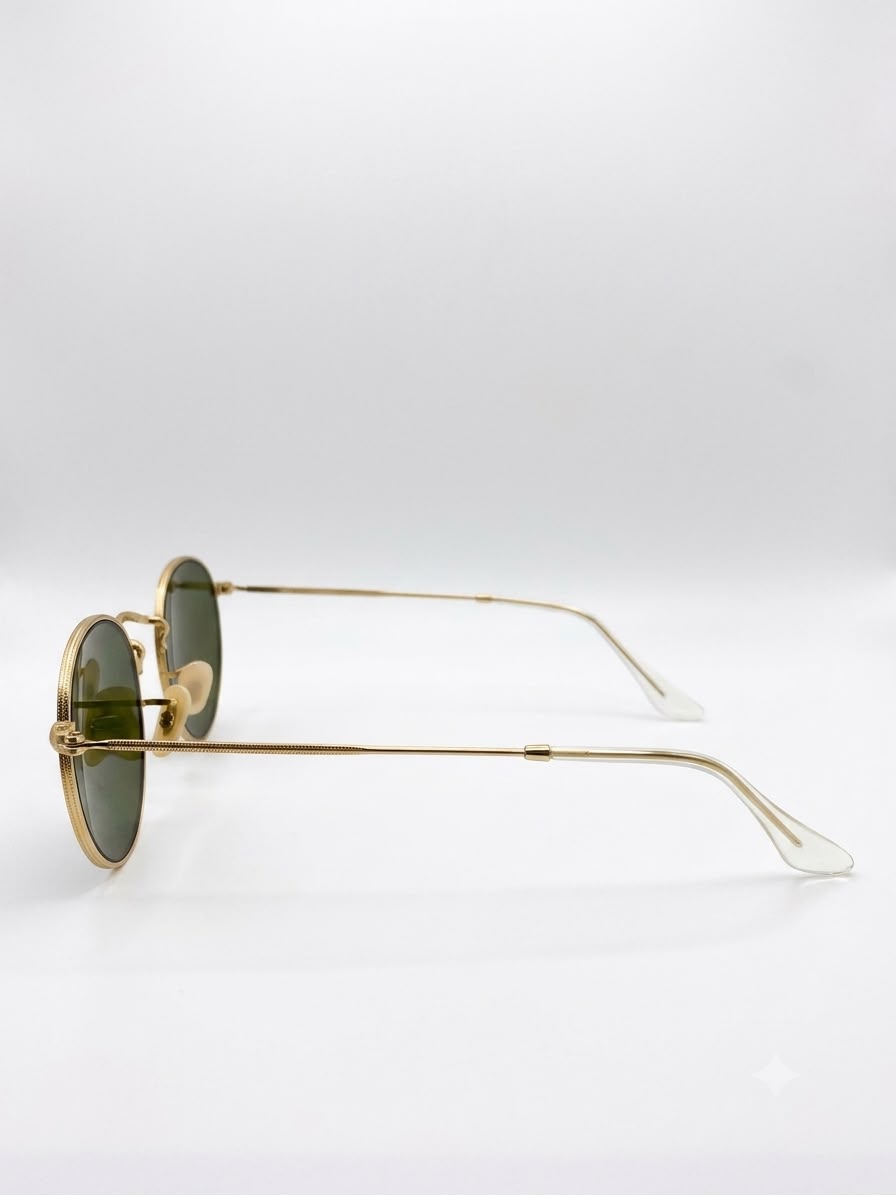 Lentes de Sol Ray-Ban Estilo "Round Metal" - Montura Dorada (Clásicos y Espejados)