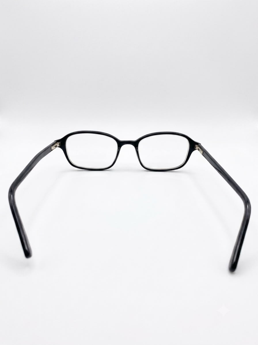Montura Clásica de Lentes Rectangulares - Color Negro