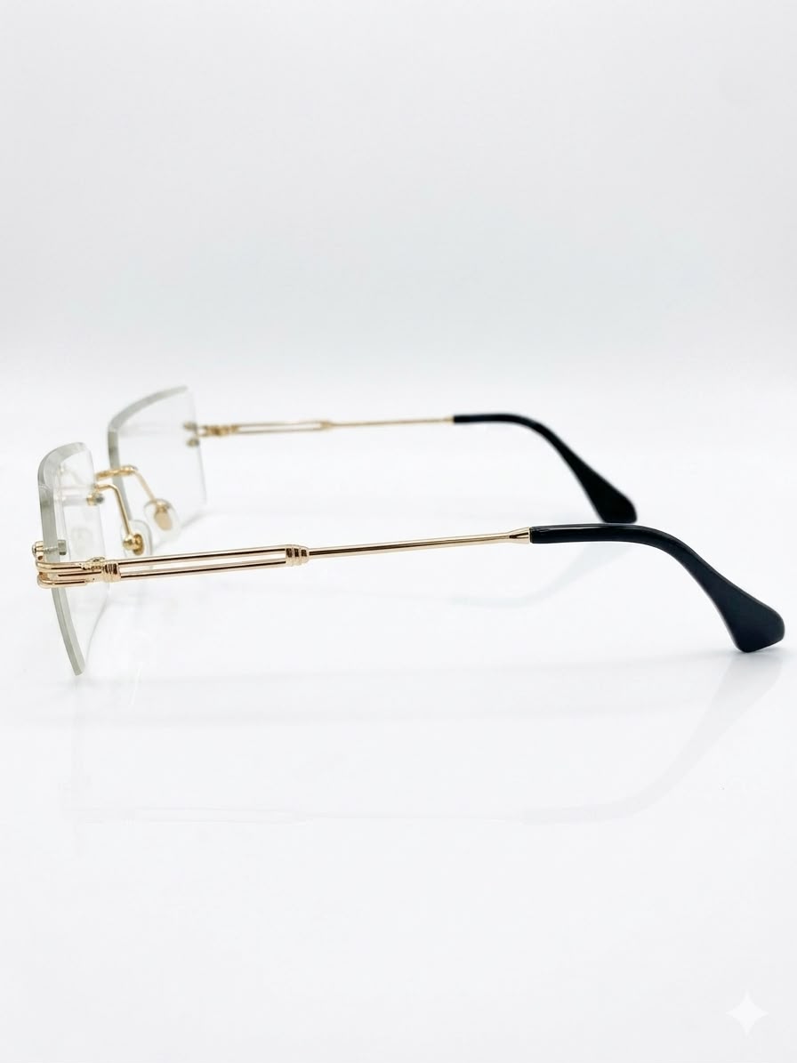 Lentes Oftálmicos Rectangulares Estilo Minimalista (Montura al Aire)