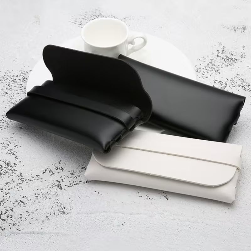 Estuche Portátil de Piel PU para Lentes