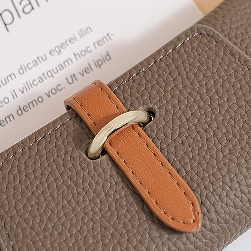 Estuche Portátil de Piel con Cierre de Presión