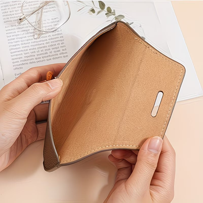 Estuche Portátil de Piel con Cierre de Presión