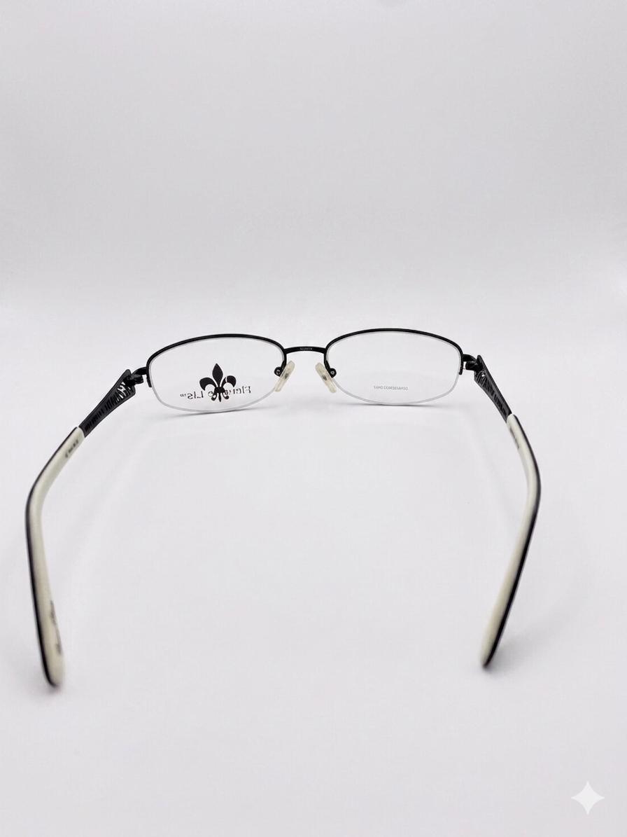 Monturas Fleur de Lis | Diseño Semi-Rimless de Lujo con Patillas de Corte Láser "Zebra Etch"