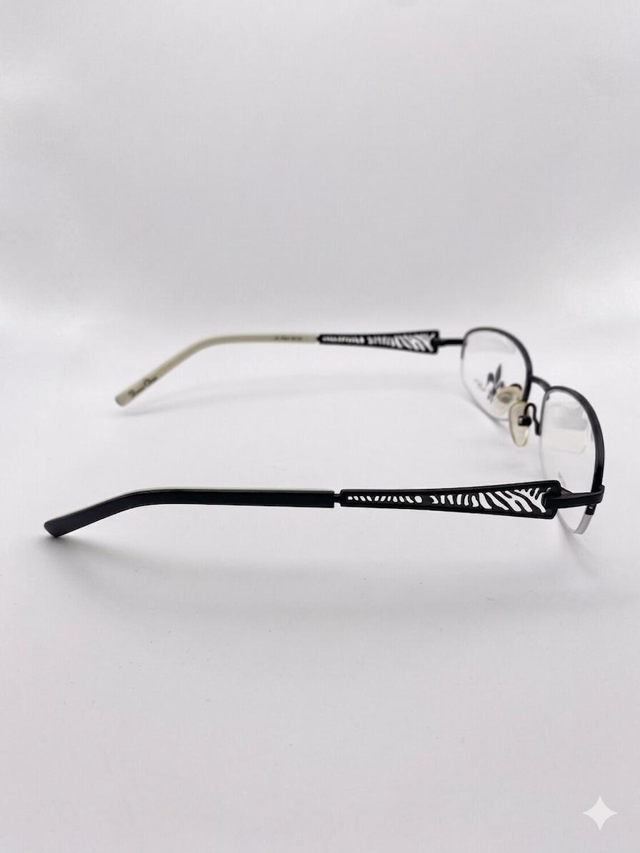 Monturas Fleur de Lis | Diseño Semi-Rimless de Lujo con Patillas de Corte Láser "Zebra Etch"