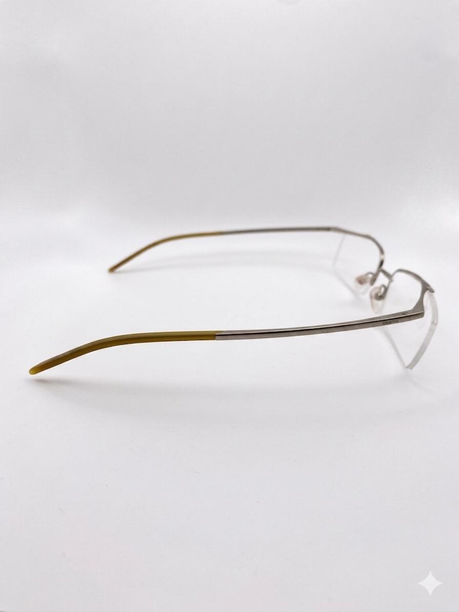 Gafas de Metal sin Montura Estilo Profesional con Patillas de Color