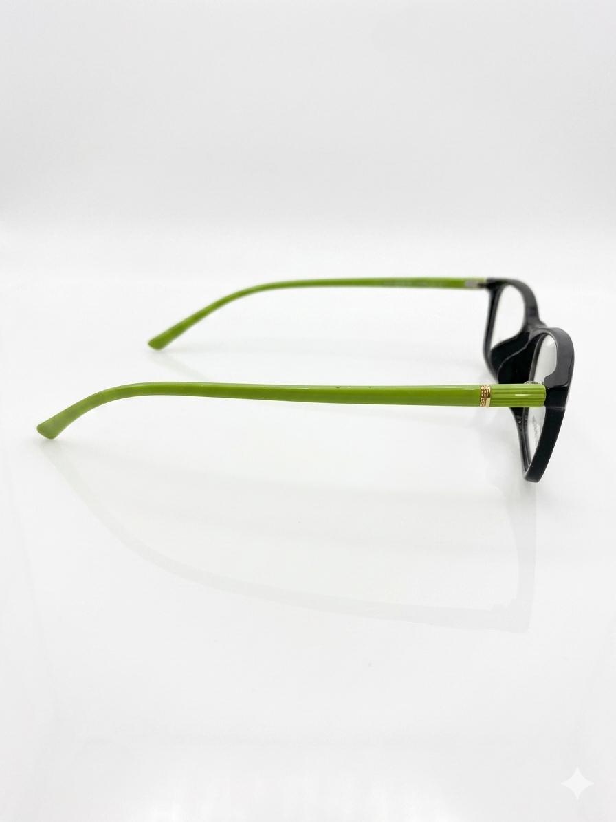 Gafas de Montura Negra y Verde Lima de Phuang Shi