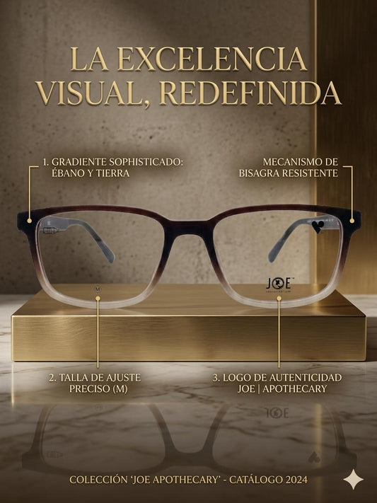 Gafas de ver de acetato con degradado marrón para hombre y mujer JOE