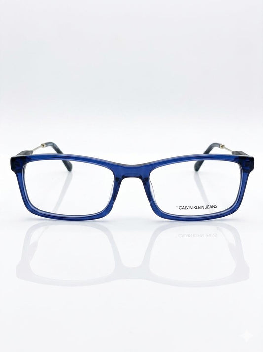 Gafas de Vista Calvin Klein Jeans – Montura Rectangular Azul Translúcido