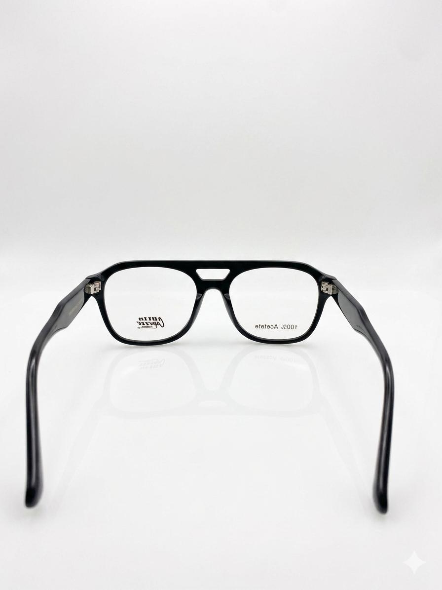 Lentes de Lujo Otto Capuzzo - Estilo Aviador Moderno en Acetato Negro