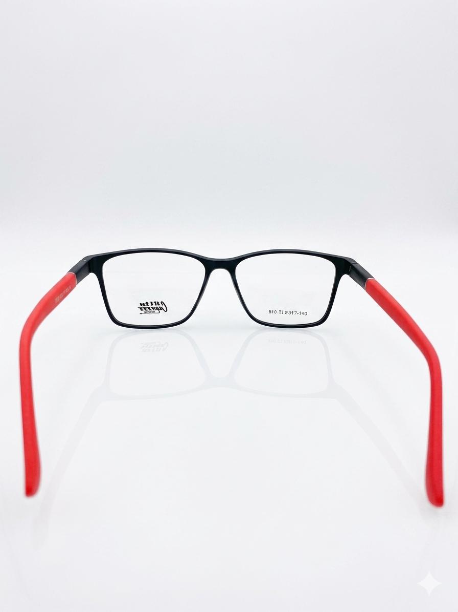 Gafas de Vista Otto Capuzzo 5792 - Estilo Rectangular Negro y Rojo