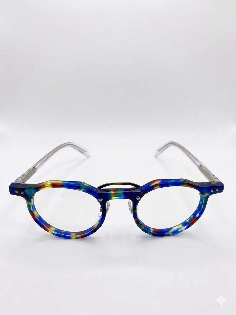 Mosaico de Cobalto Edición Galería: Montura de Acetato Artesanal