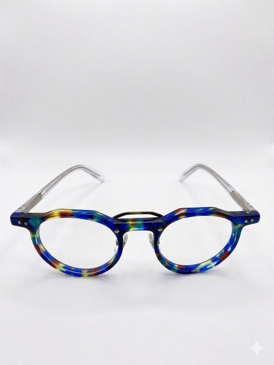 Mosaico de Cobalto Edición Galería: Montura de Acetato Artesanal