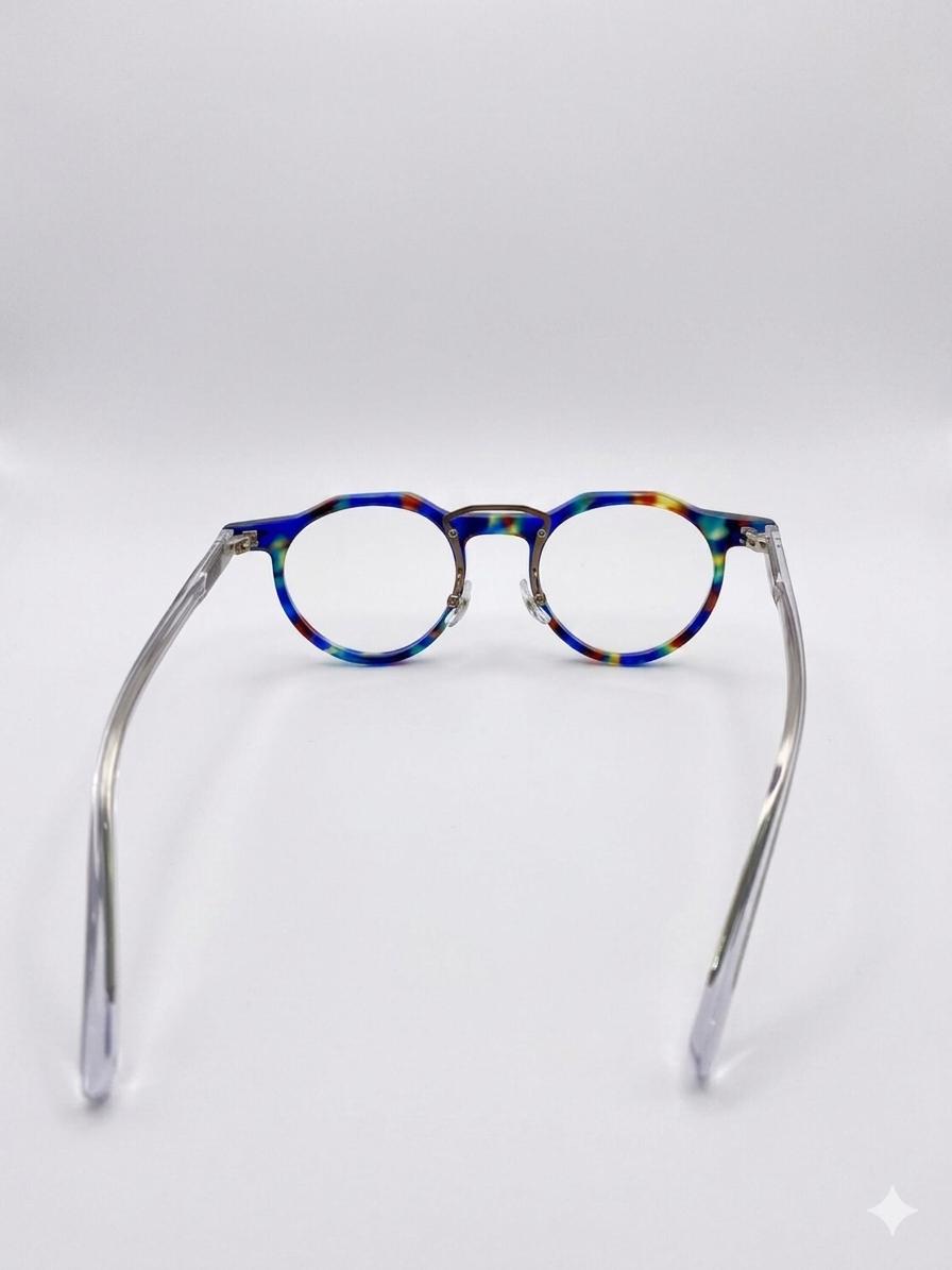 Mosaico de Cobalto Edición Galería: Montura de Acetato Artesanal