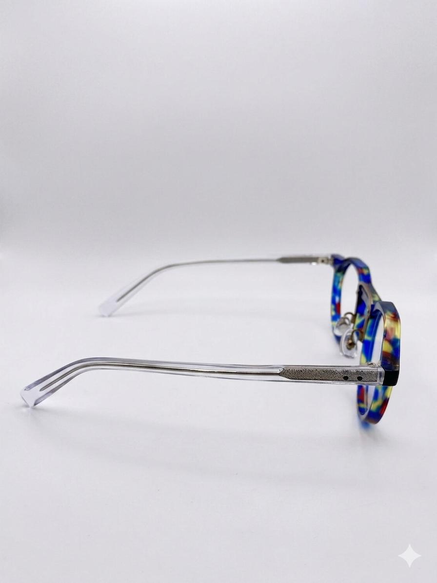 Mosaico de Cobalto Edición Galería: Montura de Acetato Artesanal