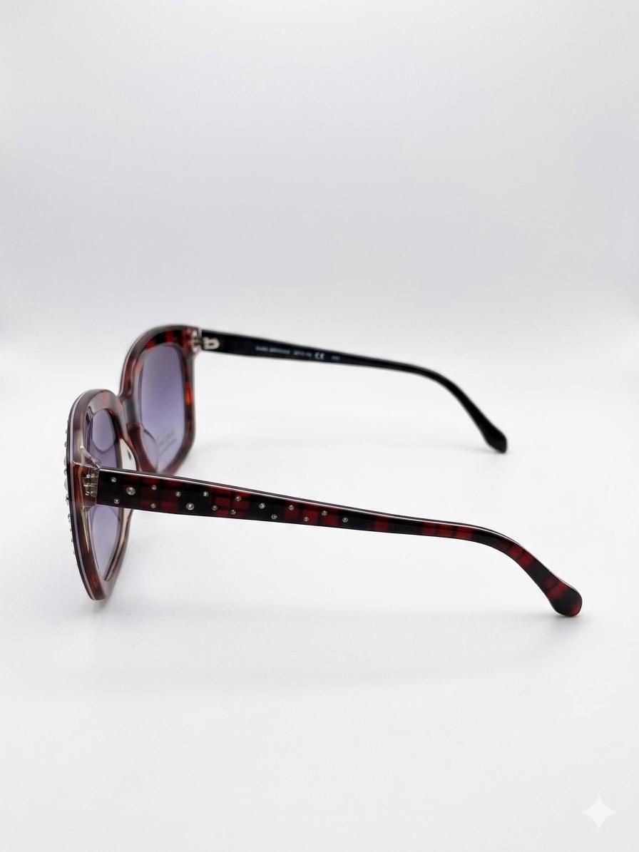Gafas de Sol Estilo Cat-Eye con Cristales y Detalles en Nácar