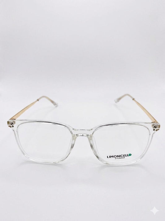 Lentes Limoncello Eyewear – Armazón Transparente con Varillas Doradas