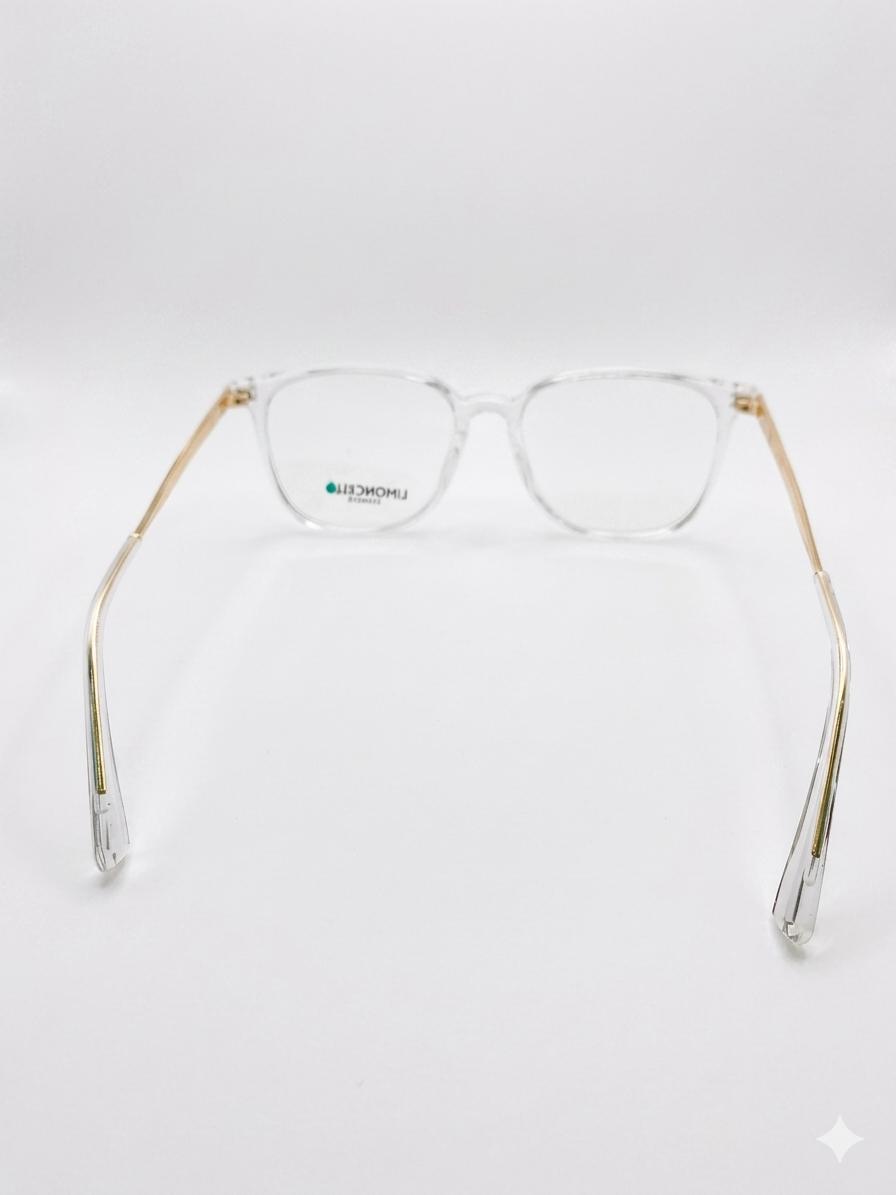 Lentes Limoncello Eyewear – Armazón Transparente con Varillas Doradas