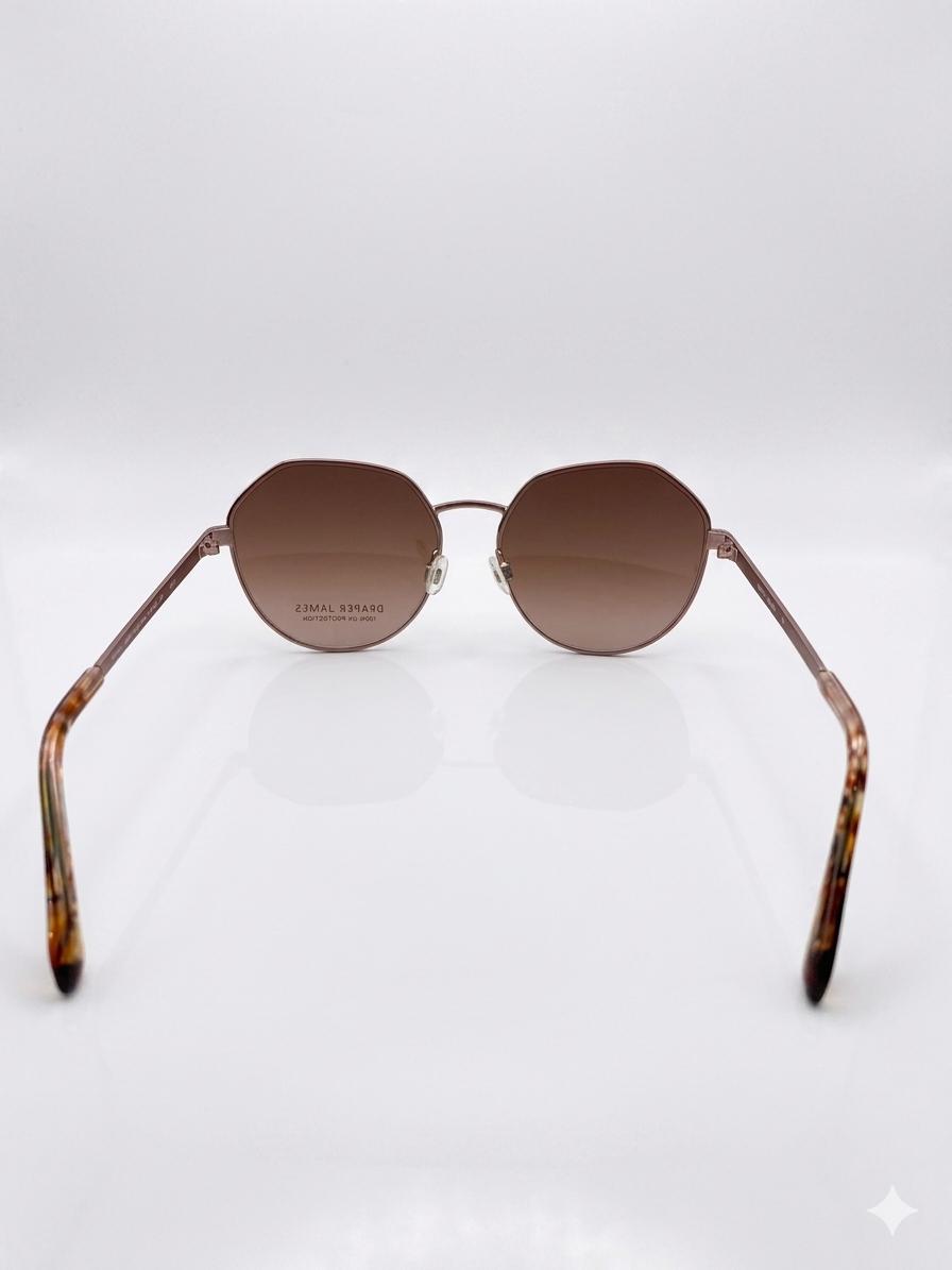Lentes de Sol Draper James para Mujer – Estilo Geométrico / Oro Rosa y Carey