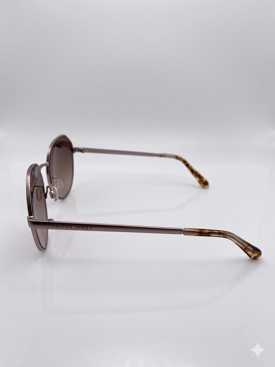 Lentes de Sol Draper James para Mujer – Estilo Geométrico / Oro Rosa y Carey