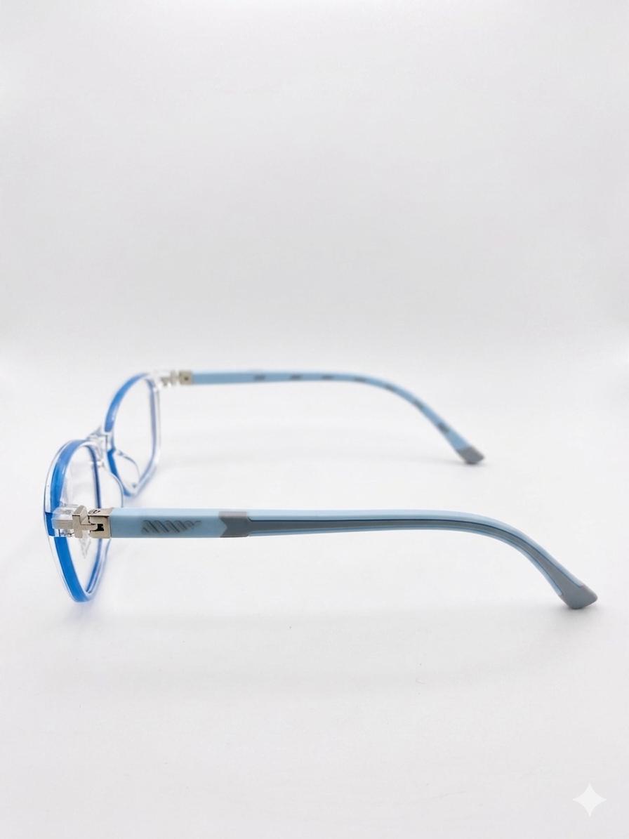 Lentes Ópticos Suky Eyewear – Marco Transparente con Detalles Azul Celeste (Infantil/Juvenil)