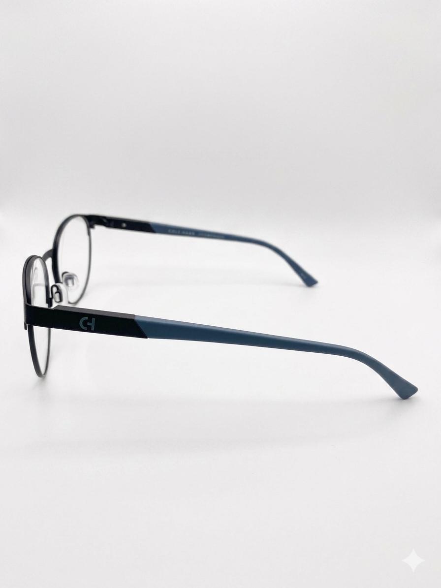 Cole Haan CH5023 — Lentes Ópticos Estilo Phantos (Negro/Azul)